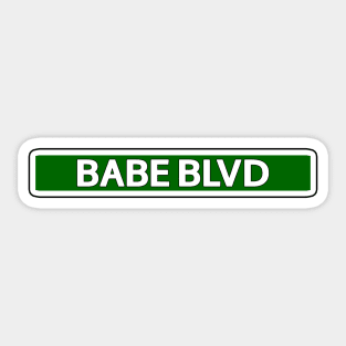 Babe Blvd Street Sign Sticker